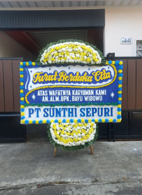 Papan Bunga Duka di Kwitang